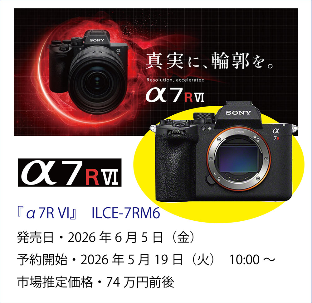 α™（Alpha™）シリーズ最高の解像性能 有効約6680万画素フルサイズ